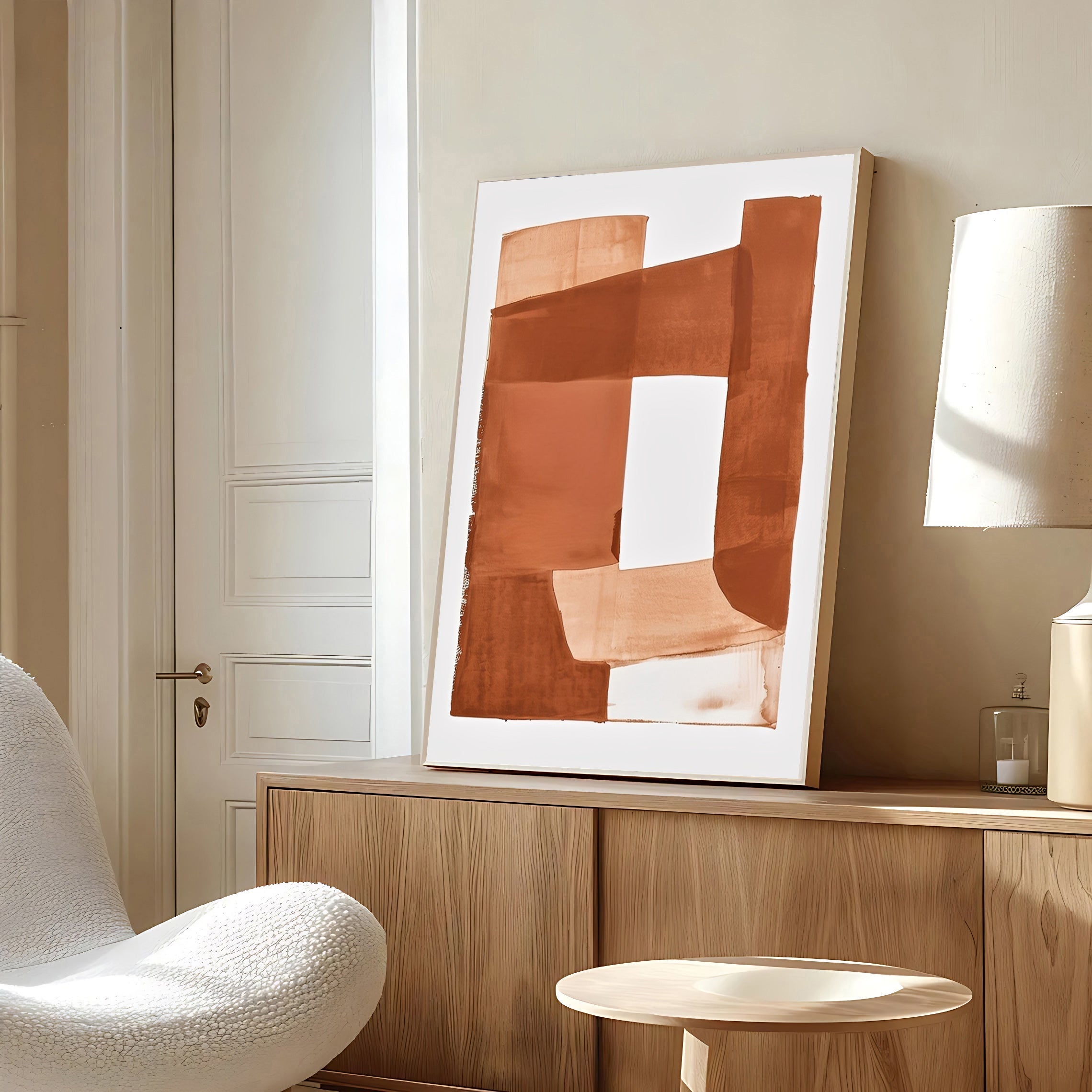 Abstract earth tone wall art print