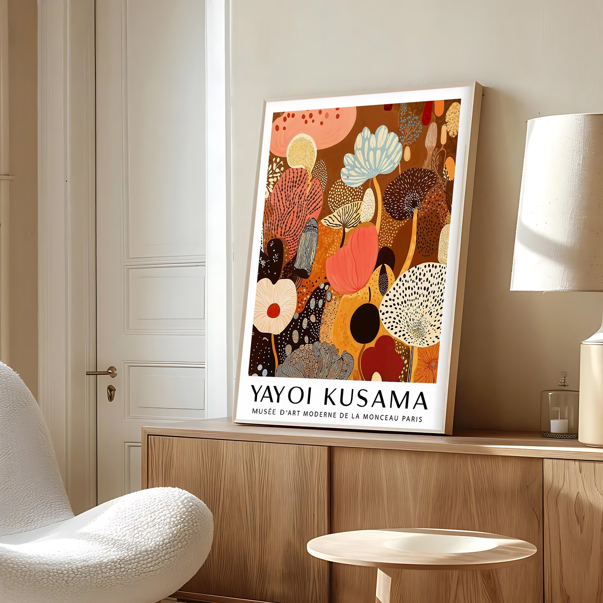Yayoi Kusama inspired floral art print