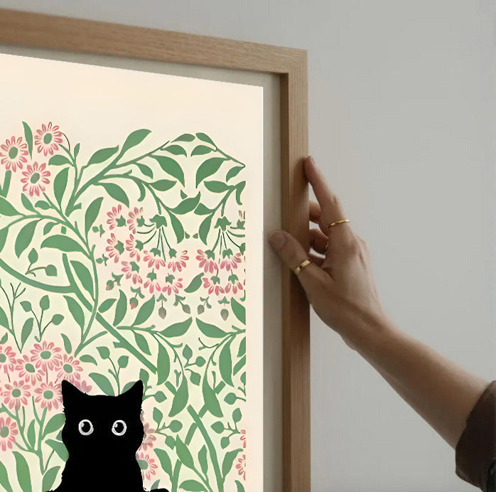 William Morris Black Cat Print