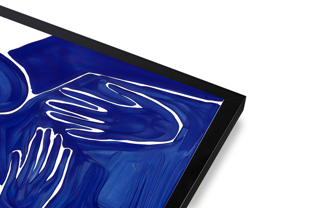Abstract Blue Embrace Art Print