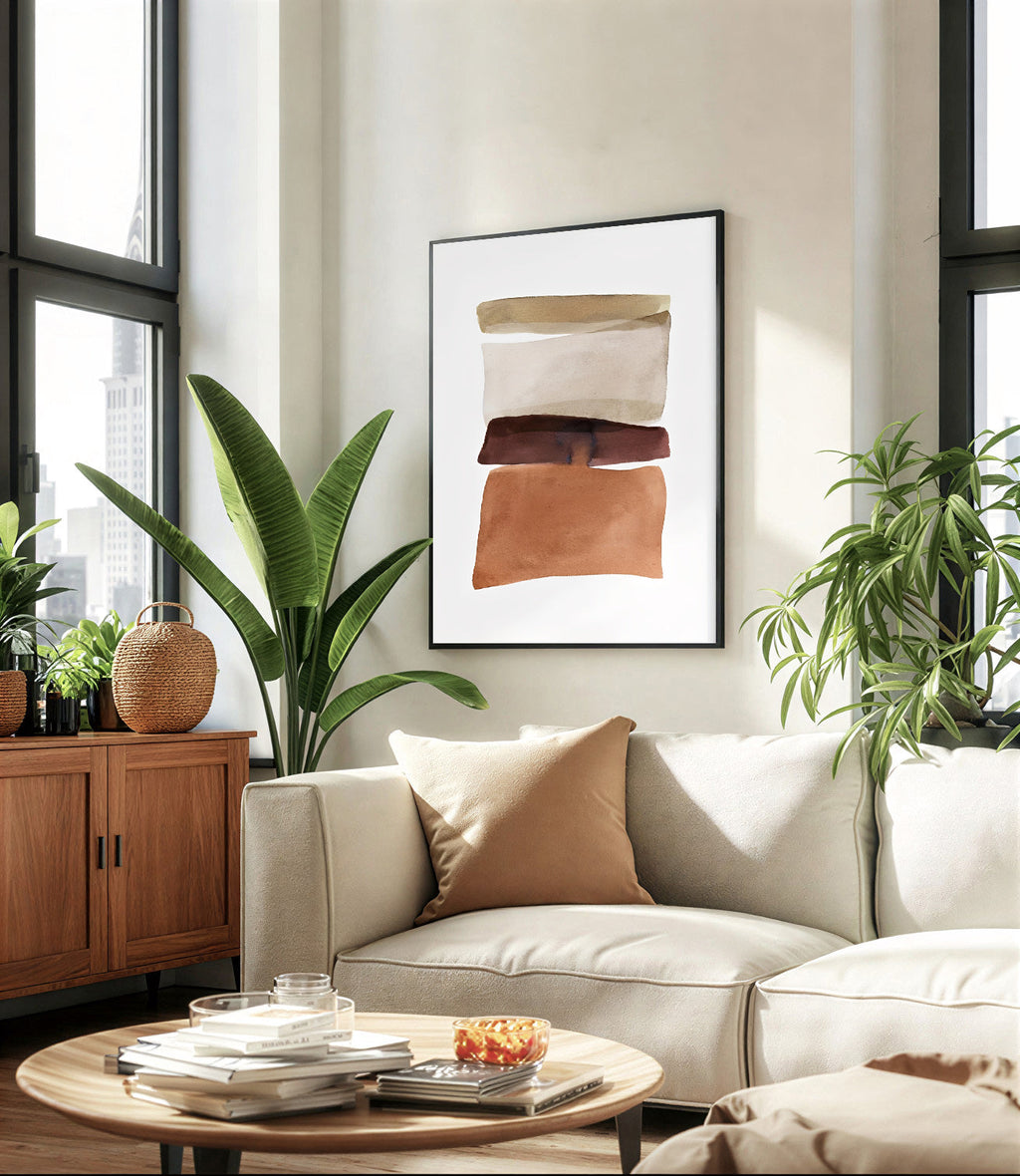 Abstract Wall Art Print in Neutral Tones