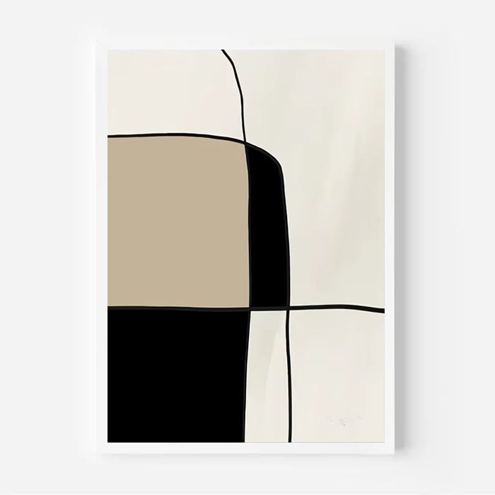 Neutral abstract wall art print