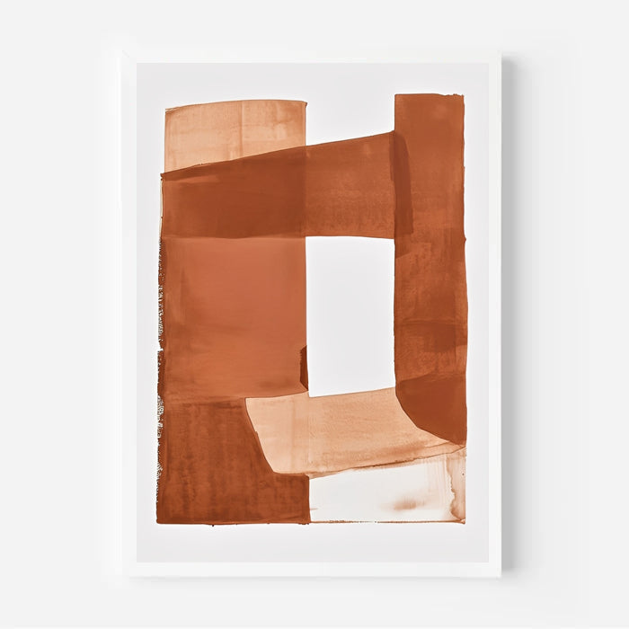 Abstract earth tone wall art print