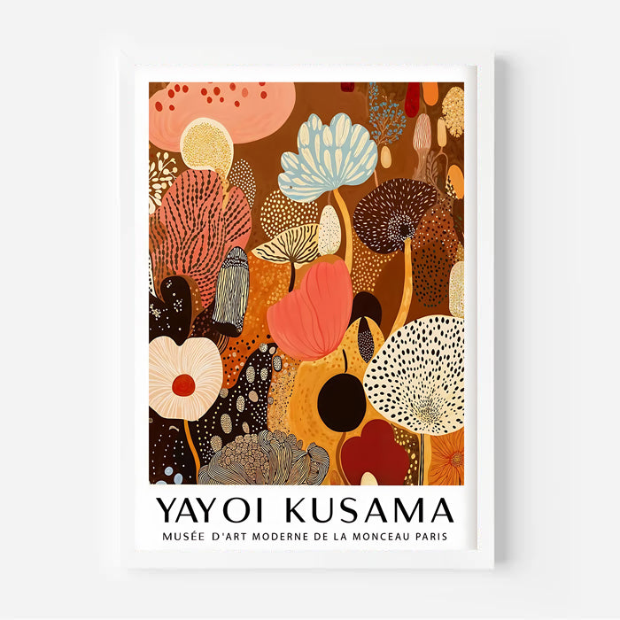 Yayoi Kusama inspired floral art print