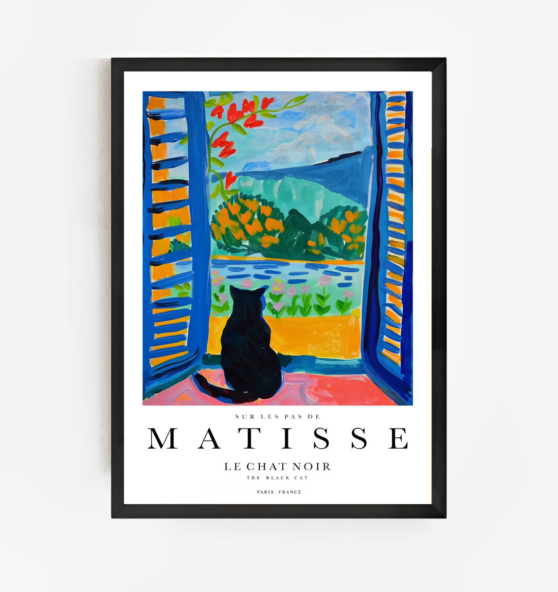 Matisse Inspired Cat Art Print