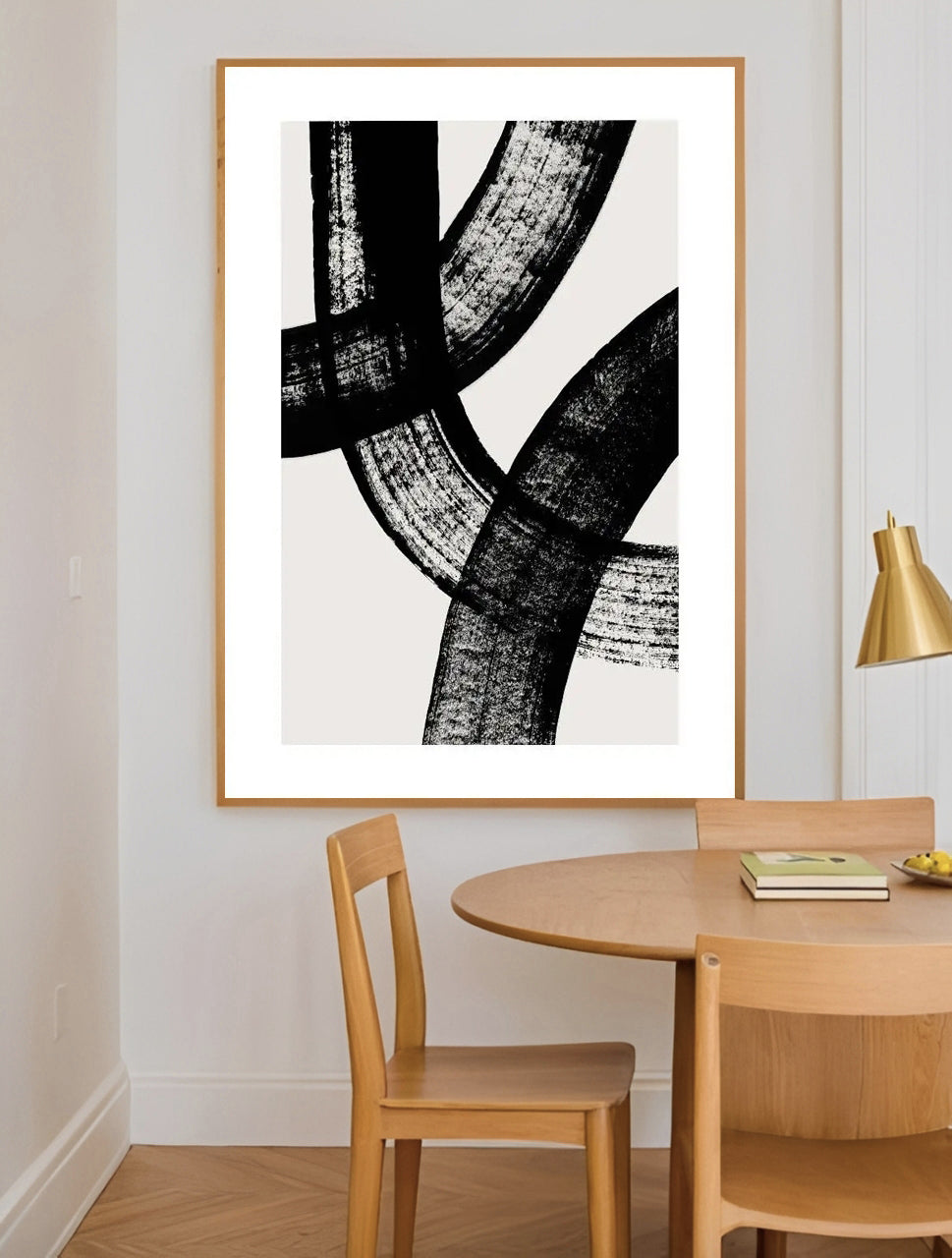 Black and white abstract wall art print