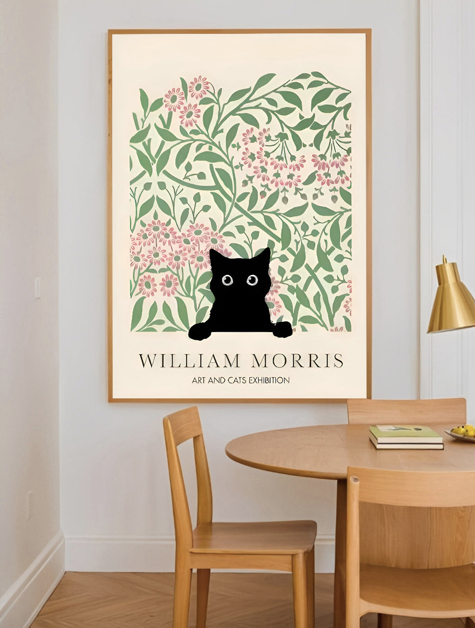 William Morris Black Cat Print