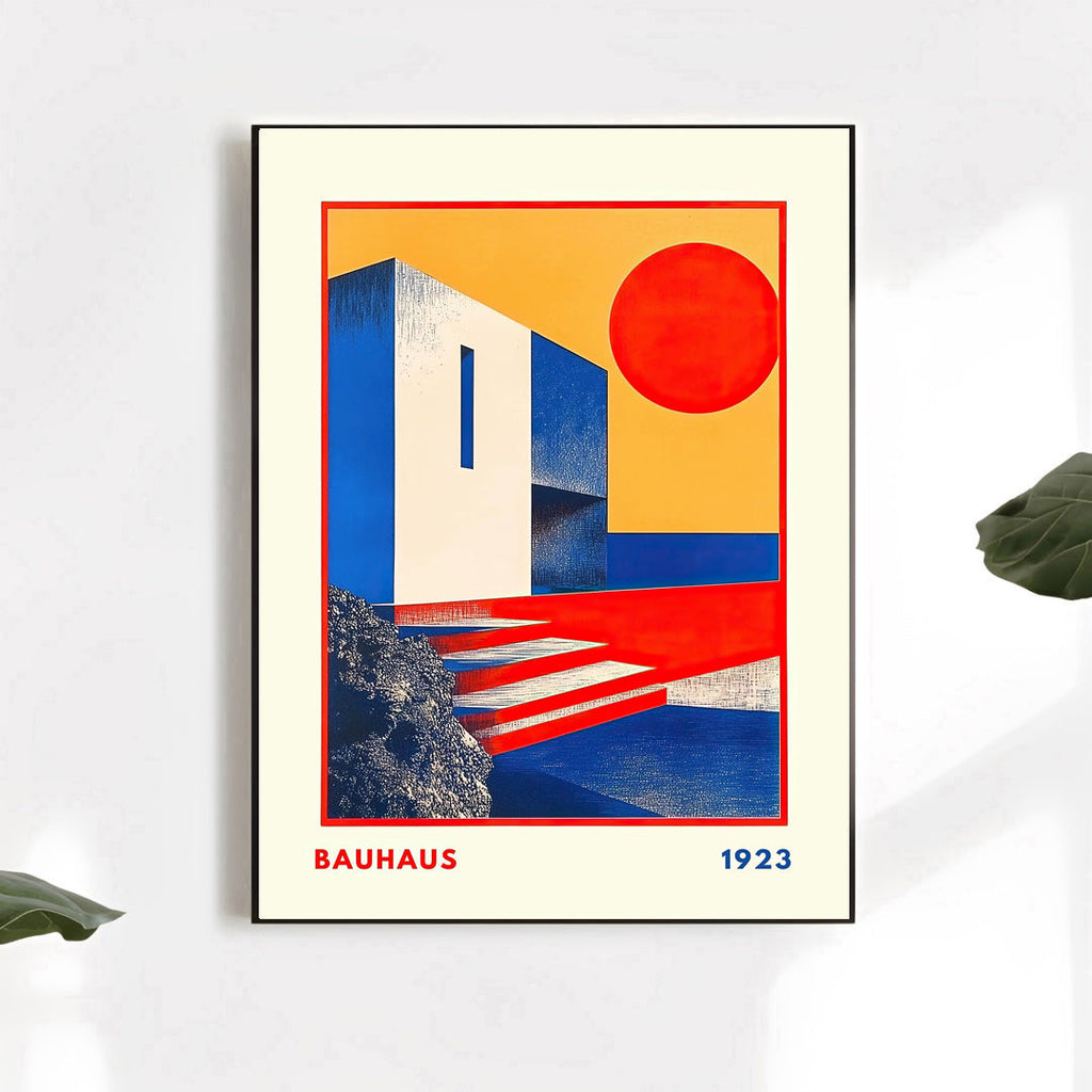 Bauhaus 1923 Geometric Architecture Poster